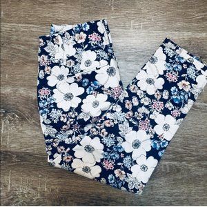 Ann Taylor Floral Straight Leg Pants